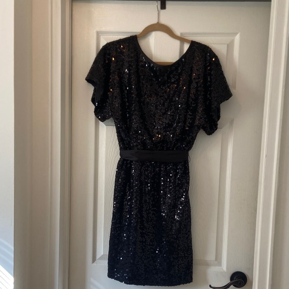 Suzi Chin Black Sequin Dress